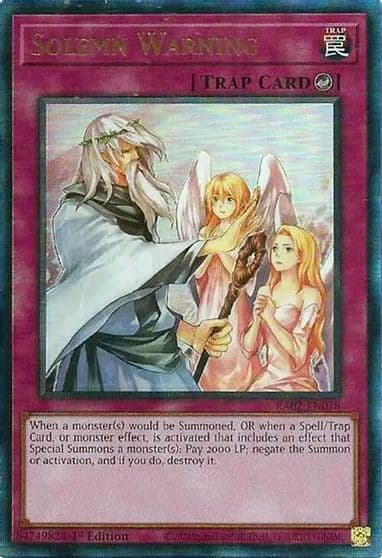 Solemn Warning PUR 25th Anniversary Rarity Collection II Yu-Gi-Oh! card