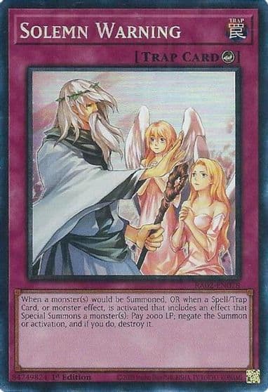 Solemn Warning PCR 25th Anniversary Rarity Collection II Yu-Gi-Oh! card