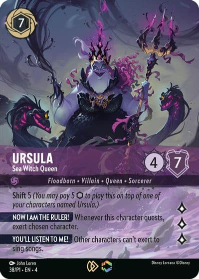 Ursula Sea Witch Queen Store Championship Disney Lorcana Promo Cards Lorcana card