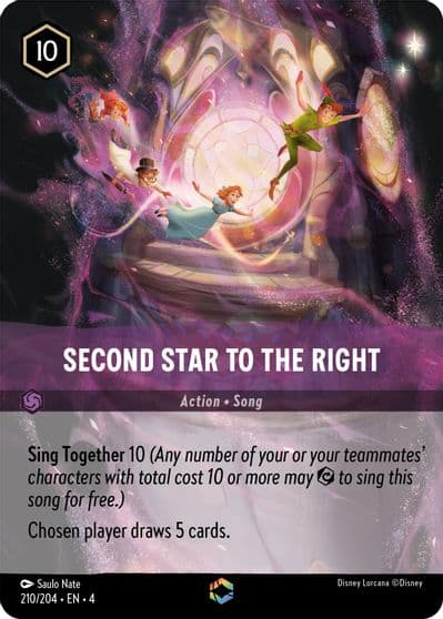 Second Star to the Right Enchanted Ursula's Return Lorcana card
