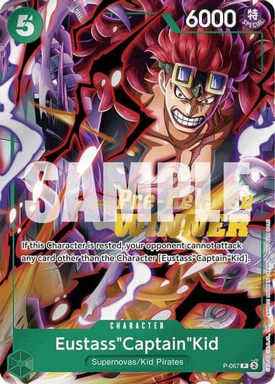 EustassCaptainKid OP 07 Pre Release Tournament Winner One Piece Promotion Cards One Piece card
