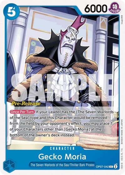 Gecko Moria 042 500 Years in the Future Pre-Release Cards One Piece card