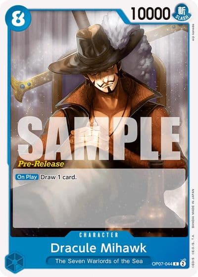 Dracule Mihawk 500 Years in the Future Pre-Release Cards One Piece card