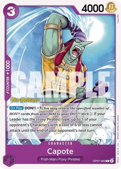 Capote 500 Years in the Future Pre-Release Cards One Piece card