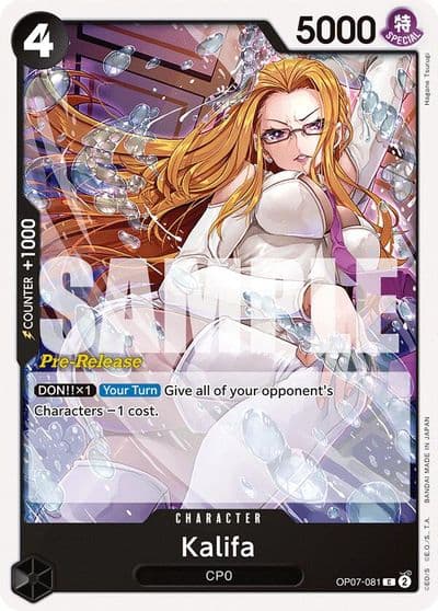 Kalifa 500 Years in the Future Pre-Release Cards One Piece card