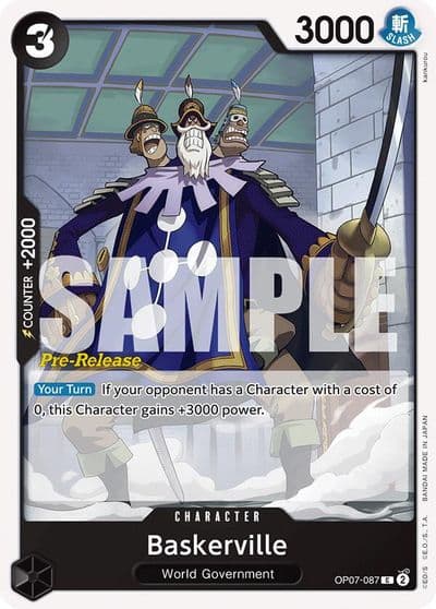 Baskerville 500 Years in the Future Pre-Release Cards One Piece card