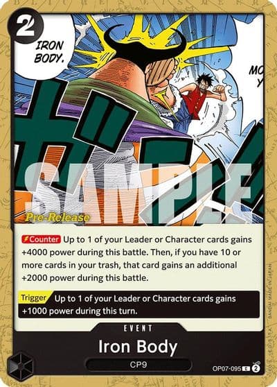 Iron Body 500 Years in the Future Pre-Release Cards One Piece card