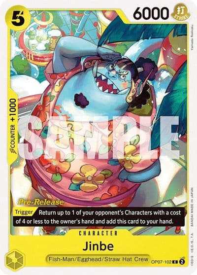 Jinbe 102 500 Years in the Future Pre-Release Cards One Piece card