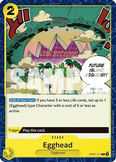 Egghead 500 Years in the Future Pre-Release Cards One Piece card