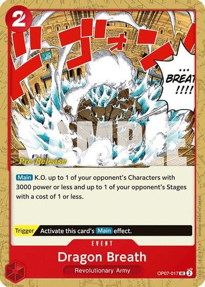 Dragon Breath 500 Years in the Future Pre-Release Cards One Piece card