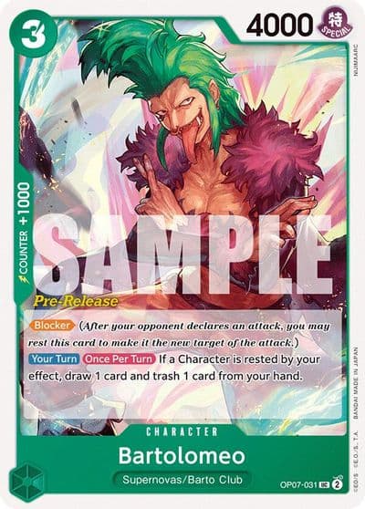 Bartolomeo 500 Years in the Future Pre-Release Cards One Piece card