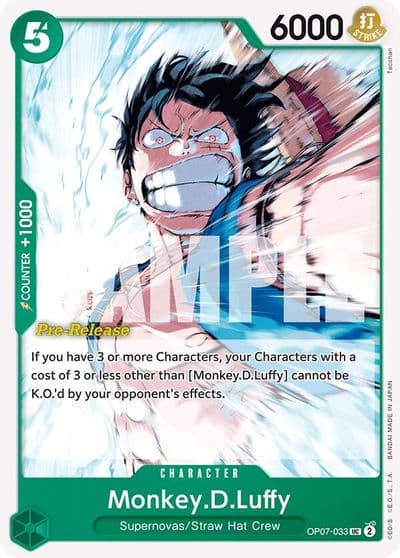 MonkeyDLuffy 033 500 Years in the Future Pre-Release Cards One Piece card