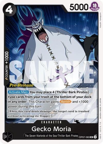 Gecko Moria 083 500 Years in the Future Pre-Release Cards One Piece card