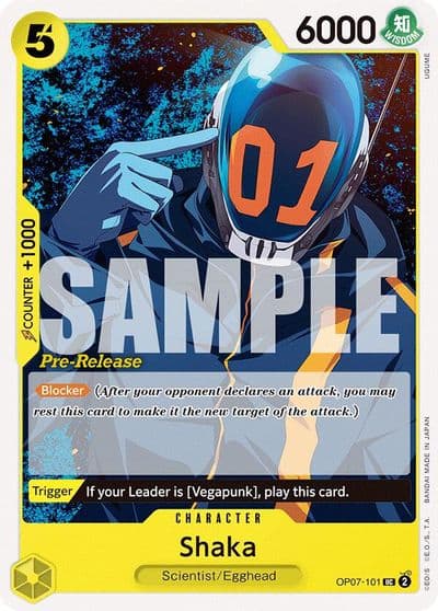 Shaka 500 Years in the Future Pre-Release Cards One Piece card