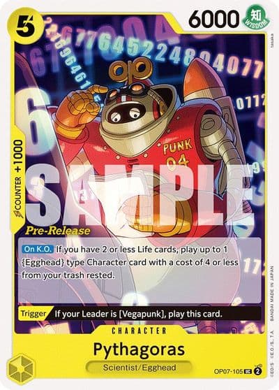 Pythagoras 500 Years in the Future Pre-Release Cards One Piece card