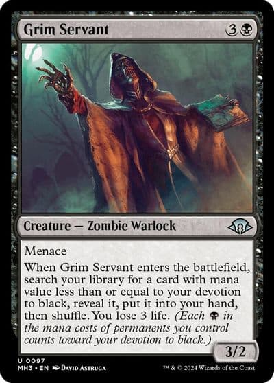 Grim Servant Modern Horizons 3 Magic card
