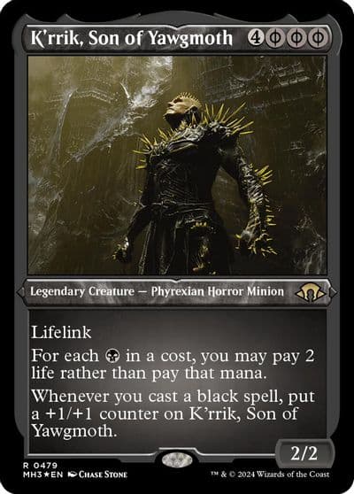 Krrik Son of Yawgmoth Foil Etched Modern Horizons 3 Magic card