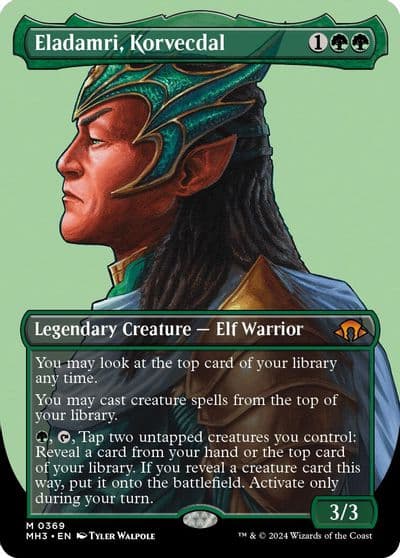 Eladamri Korvecdal Borderless Modern Horizons 3 Magic card