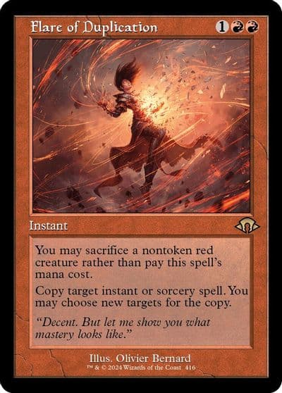 Flare of Duplication Retro Frame Modern Horizons 3 Magic card