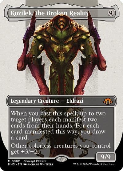 Kozilek the Broken Reality Borderless Modern Horizons 3 Magic card