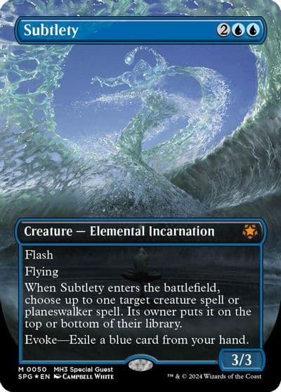 Subtlety Borderless Textured Foil Special Guests Magic card