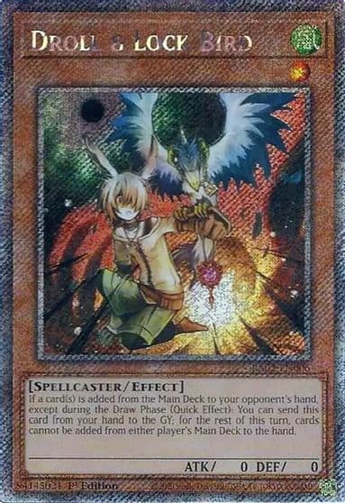 Droll and Lock Bird Platinum Secret Rare 25th Anniversary Rarity Collection II Yu-Gi-Oh! card