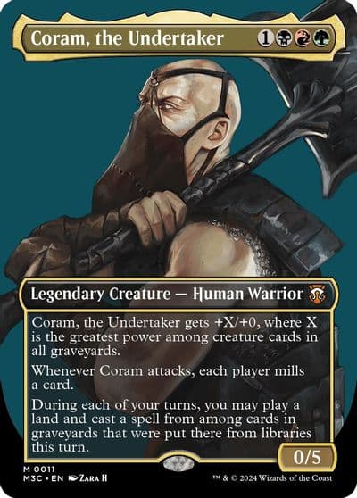 Coram the Undertaker Borderless Commander: Modern Horizons 3 Magic card