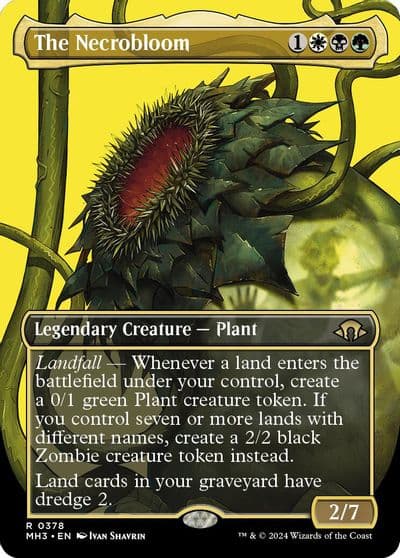 The Necrobloom Borderless Modern Horizons 3 Magic card