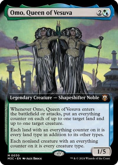 Omo Queen of Vesuva Extended Art Commander: Modern Horizons 3 Magic card