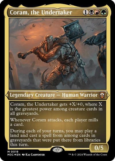 Coram the Undertaker Foil Etched Commander: Modern Horizons 3 Magic card