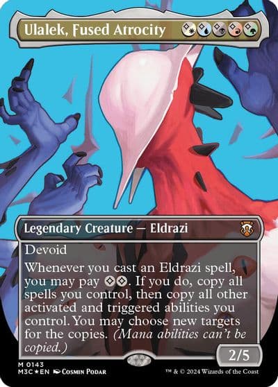 Ulalek Fused Atrocity Borderless Ripple Foil Commander: Modern Horizons 3 Magic card