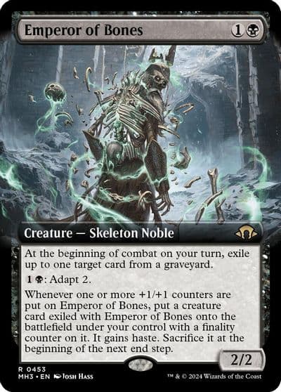 Emperor of Bones Extended Art Modern Horizons 3 Magic card
