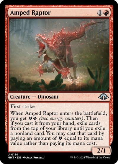 Amped Raptor Modern Horizons 3 Magic card