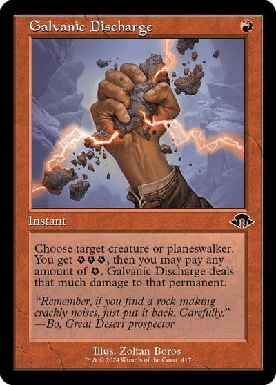 Galvanic Discharge Retro Frame Modern Horizons 3 Magic card