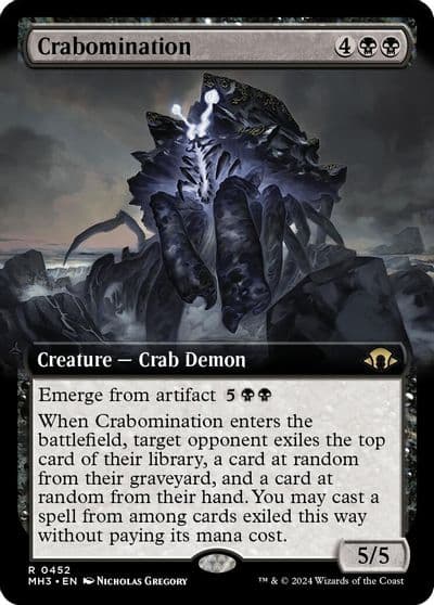 Crabomination Extended Art Modern Horizons 3 Magic card