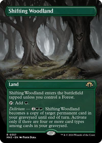 Shifting Woodland Borderless Modern Horizons 3 Magic card