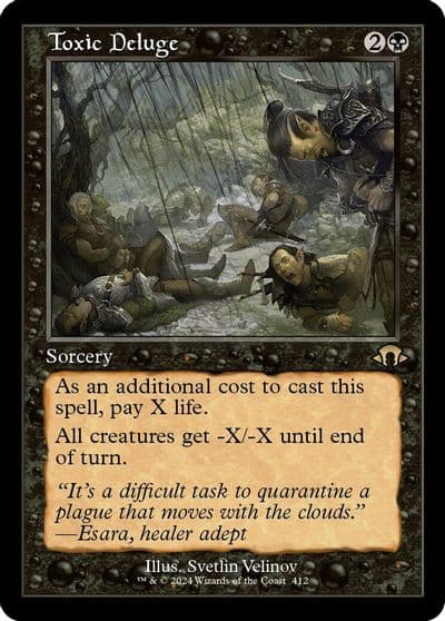 Toxic Deluge Retro Frame Modern Horizons 3 Magic card