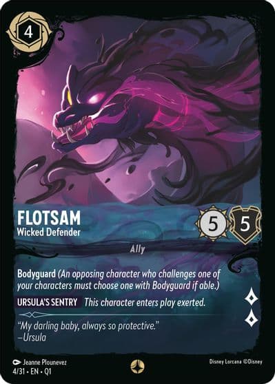 Flotsam Wicked Defender Illumineer's Quest: Deep Trouble Lorcana card