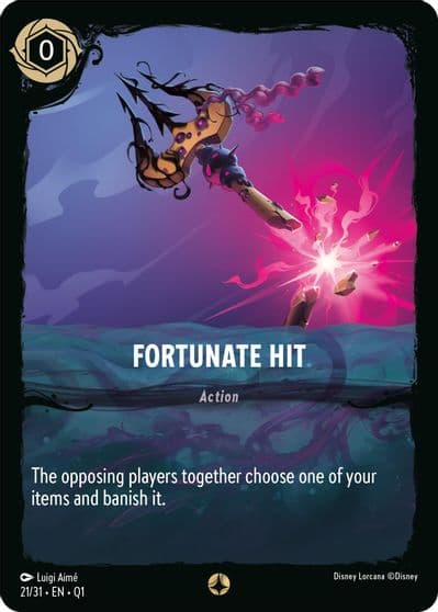 Fortunate Hit Illumineer's Quest: Deep Trouble Lorcana card