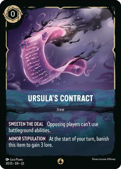 Ursulas Contract Illumineer's Quest: Deep Trouble Lorcana card