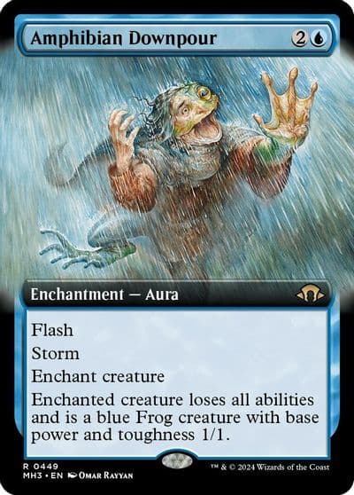 Amphibian Downpour Extended Art Modern Horizons 3 Magic card