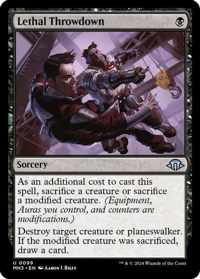 Lethal Throwdown Modern Horizons 3 Magic card