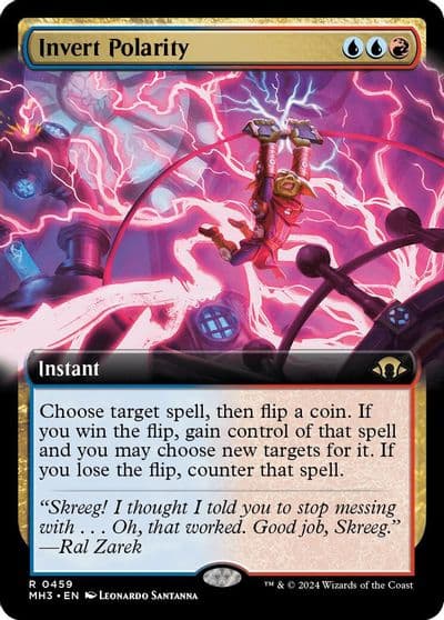 Invert Polarity Extended Art Modern Horizons 3 Magic card