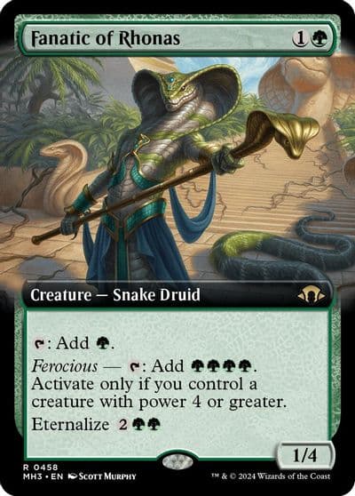 Fanatic of Rhonas Extended Art Modern Horizons 3 Magic card