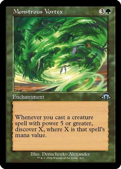 Monstrous Vortex Retro Frame Modern Horizons 3 Magic card