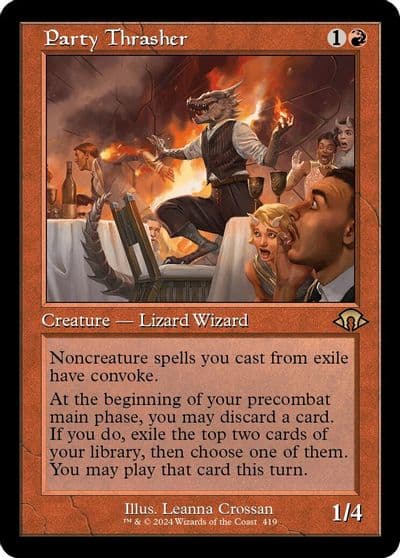 Party Thrasher Retro Frame Modern Horizons 3 Magic card