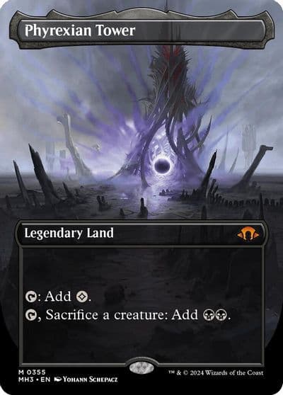 Phyrexian Tower Borderless Modern Horizons 3 Magic card