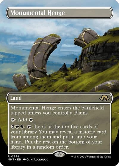 Monumental Henge Borderless Modern Horizons 3 Magic card