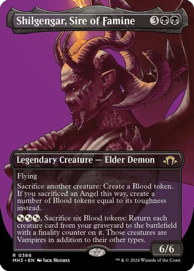 Shilgengar Sire of Famine Borderless Modern Horizons 3 Magic card