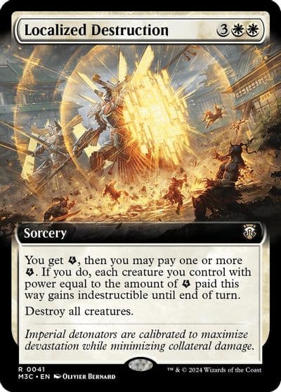 Localized Destruction Extended Art Ripple Foil Commander: Modern Horizons 3 Magic card